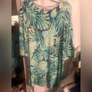 Lilly Pulitzer Navy, Teal & Mint Printed Top